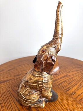 Vintage Elephant Decanter Removable Trunk Cork Stopper Decorative Collectible